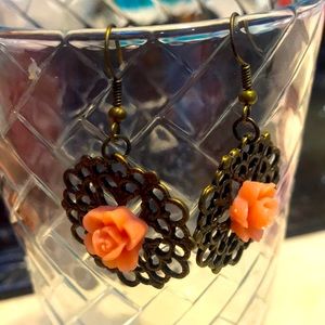Floral Earrings with Box